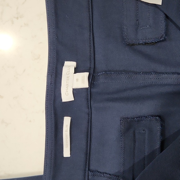 Charter Club Size 18 Navy Dress Pants - Picture 3 of 4